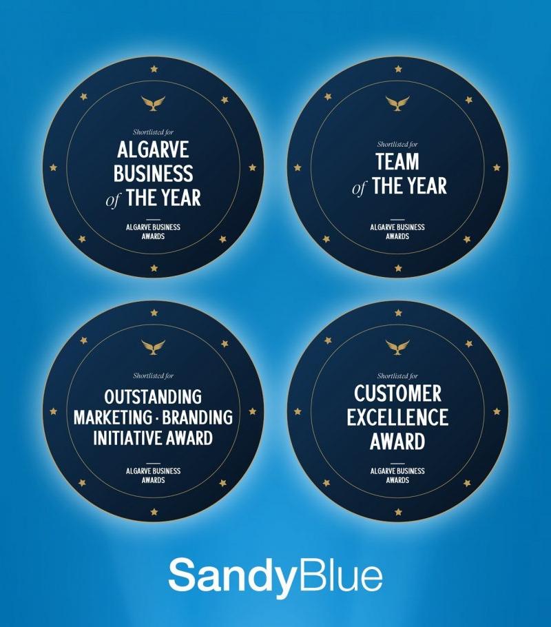 Algarve Business Awards 2023: SandyBlue are finalists for 4 awards!
